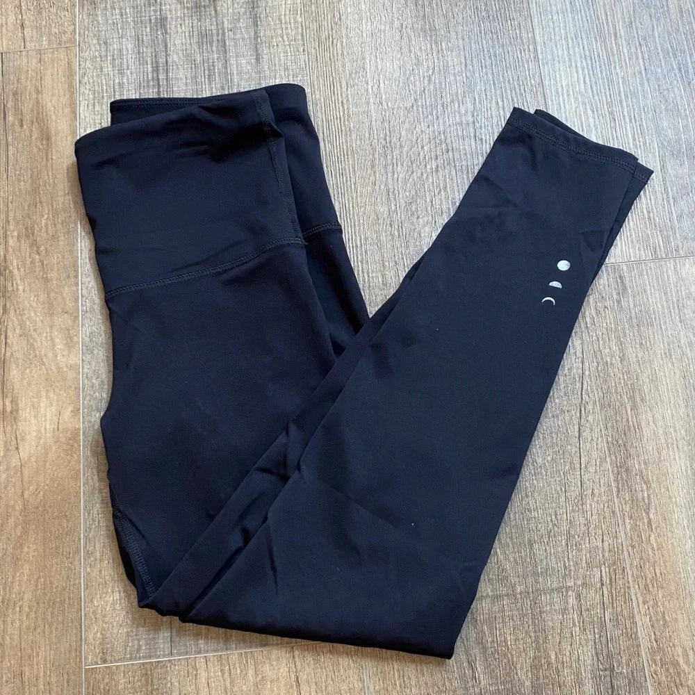 Elastique Athletics Radiant Black Moon Phase Lymphatic Compression Leggings S